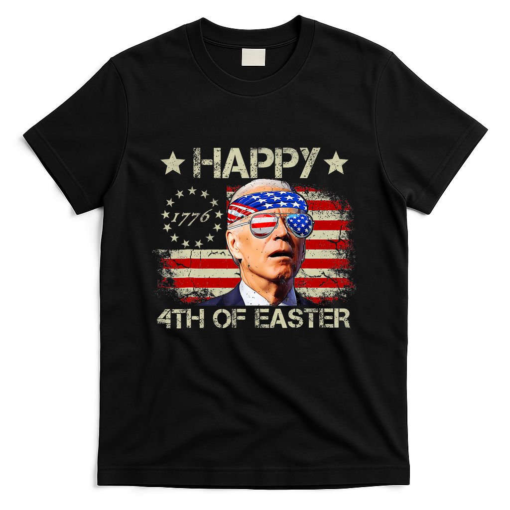 Funny Joe Biden 4th Of July Happy 4th Of Easter Us Flag T-Shirt