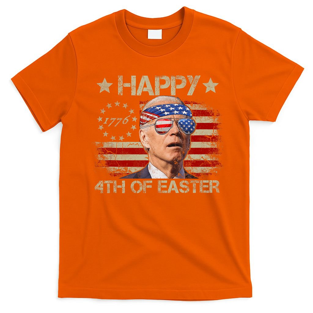 Funny Joe Biden 4th Of July Happy 4th Of Easter Us Flag T-Shirt