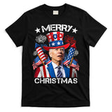 Funny Joe Biden 4th Of July Merry Christmas Firework USA T-Shirt