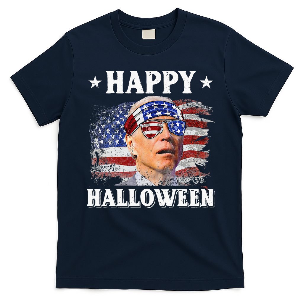 Funny Joe Biden Happy Halloween Confused 4th Of July T-Shirt