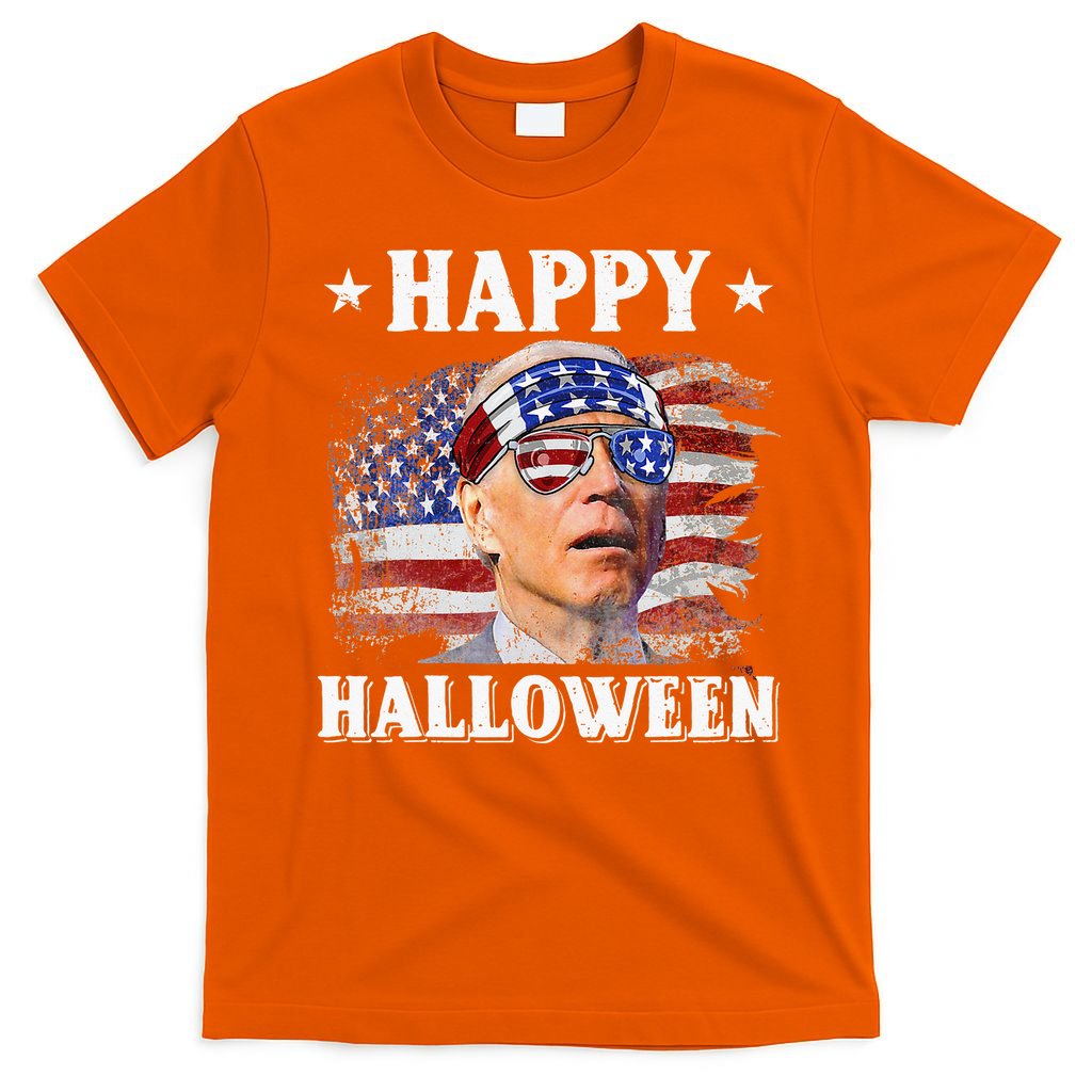 Funny Joe Biden Happy Halloween Confused 4th Of July T-Shirt