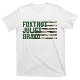 Foxtrot Juliet Bravo Camo Military Flag T-Shirt