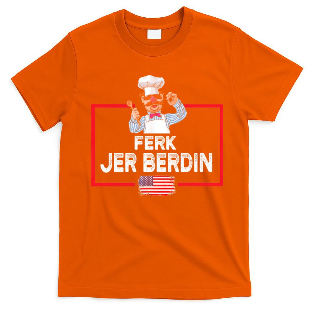 Ferk Jer Berdin Usa American Flag T-Shirt