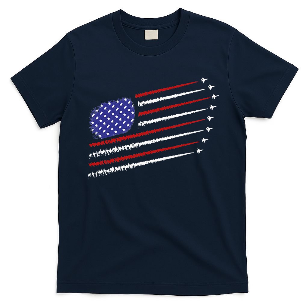 Fighter Jets With USA American Flag 4th Of July Celebration T-Shirt