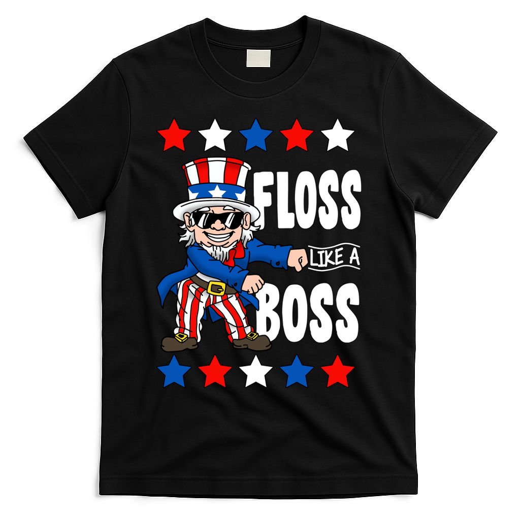 Floss Like A Boss USA 4th of July T-Shirt