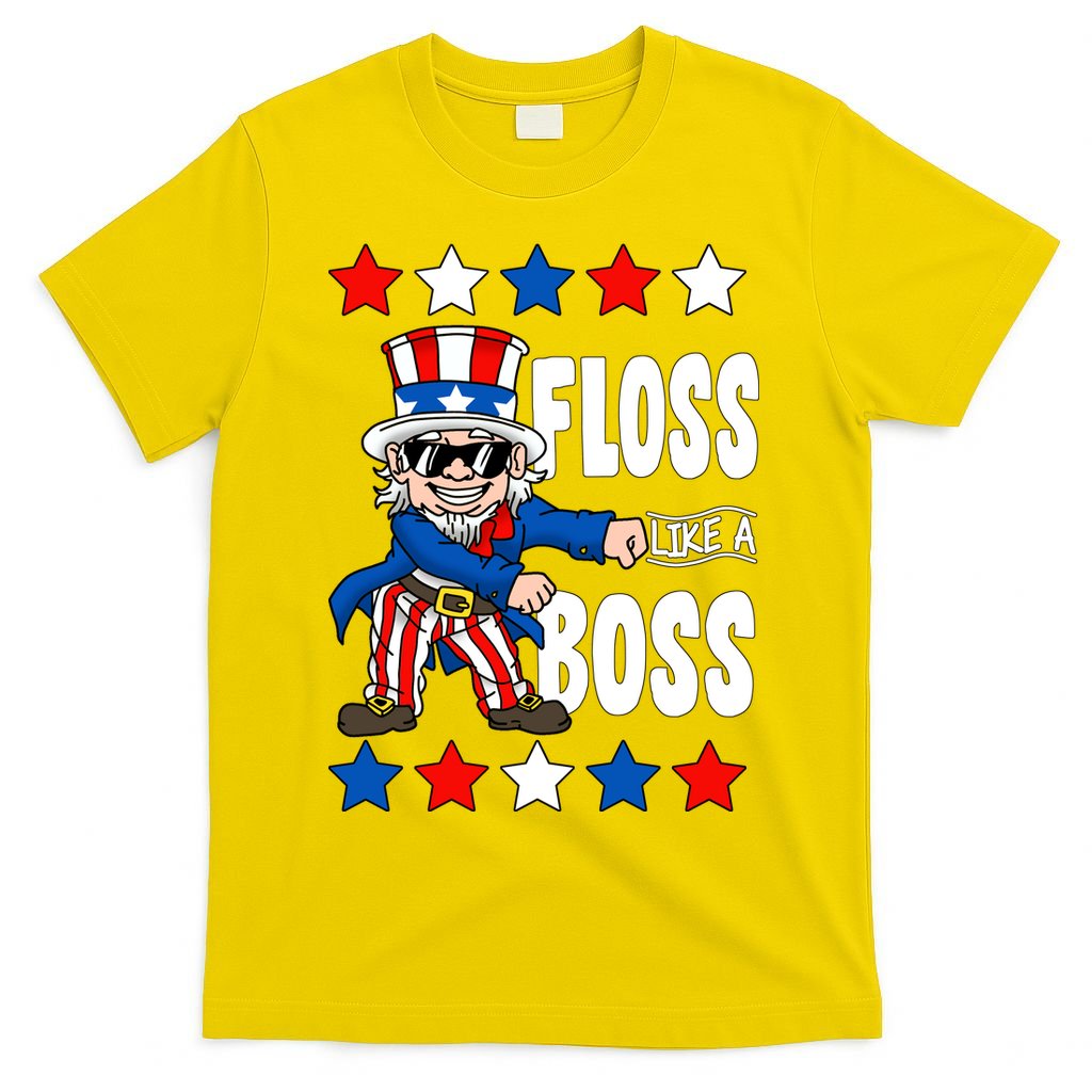 Floss Like A Boss USA 4th of July T-Shirt