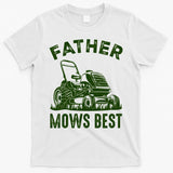 Father Mows Best Retro Vintage Funny Dad T-Shirt