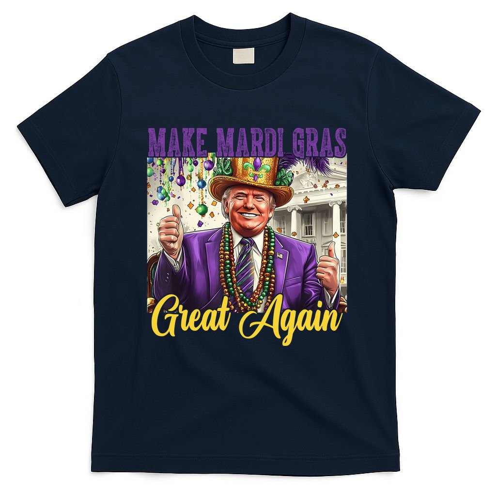 Funny Mardi Gras Donald Trump American Flag T-Shirt