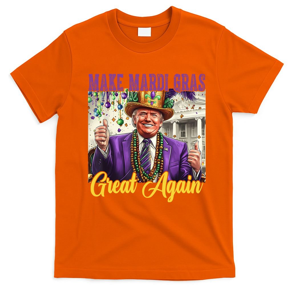 Funny Mardi Gras Donald Trump American Flag T-Shirt