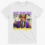 Funny Mardi Gras Donald Trump American Flag T-Shirt