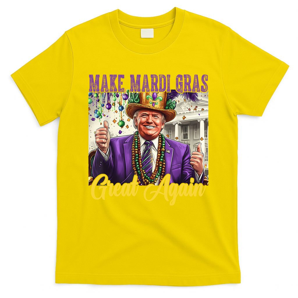 Funny Mardi Gras Donald Trump American Flag T-Shirt