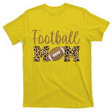 Football Mom Leopard Cute Logo Fan T-Shirt