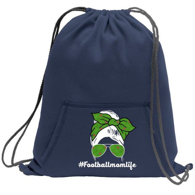 Football Mom Life Sweatshirt Cinch Pack Bag