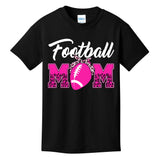 Football Mom Leopard Cute Kids T-Shirt