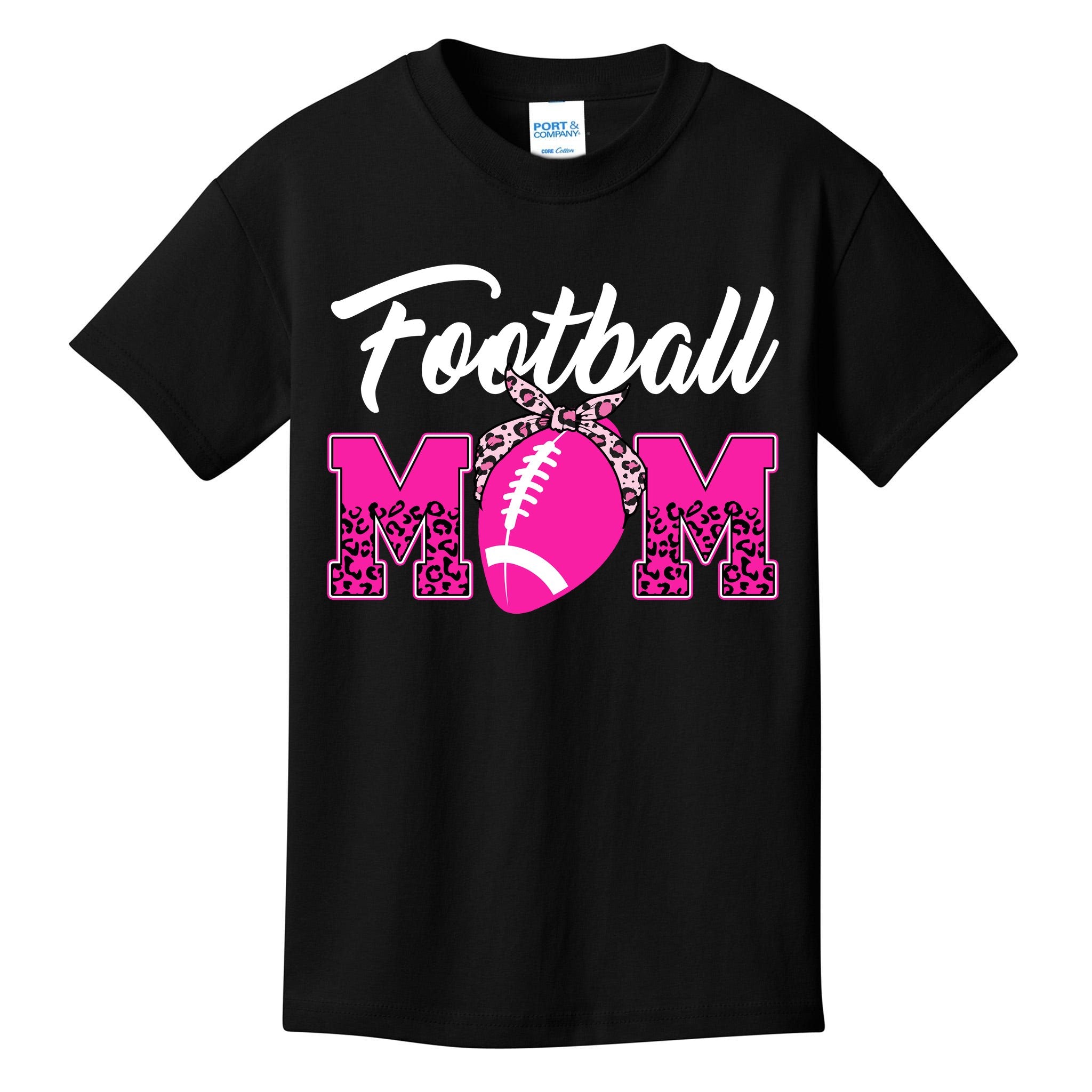 Football Mom Leopard Cute Kids T-Shirt
