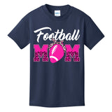 Football Mom Leopard Cute Kids T-Shirt