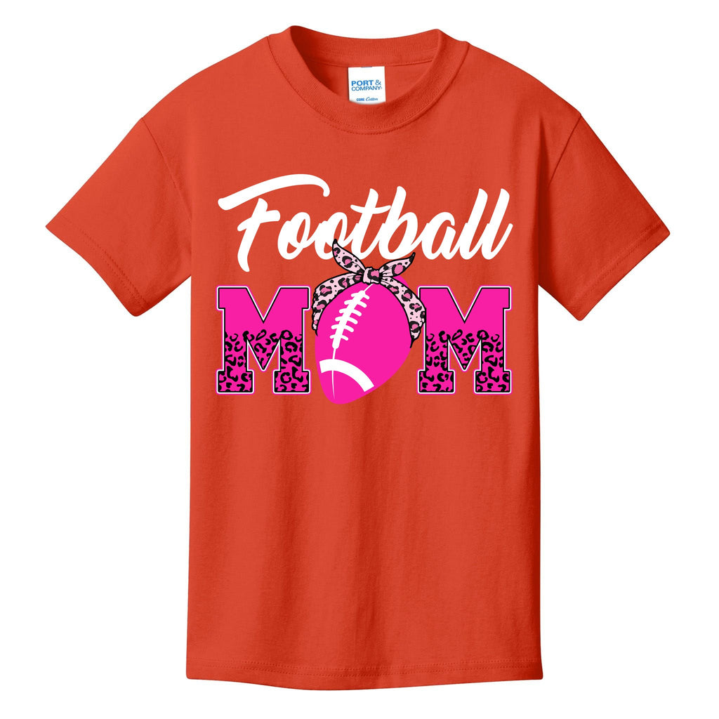 Football Mom Leopard Cute Kids T-Shirt