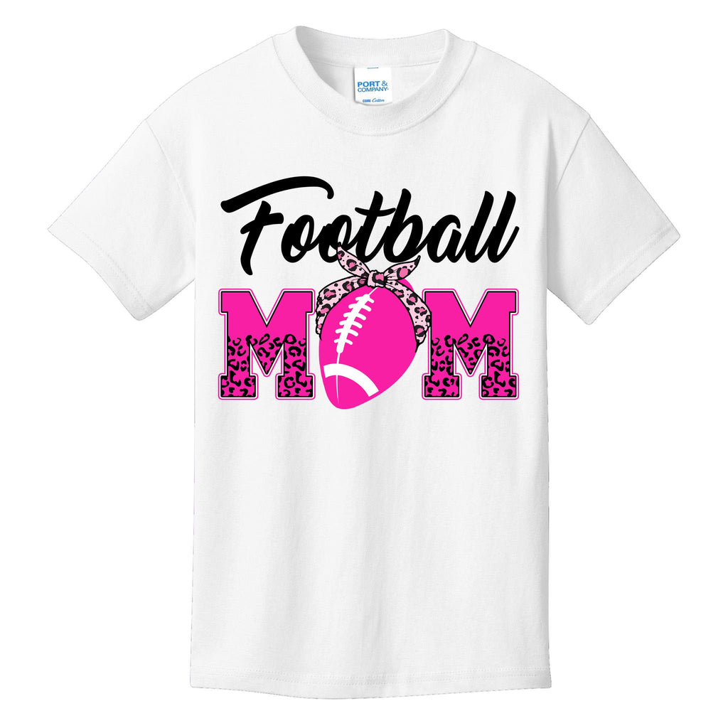 Football Mom Leopard Cute Kids T-Shirt