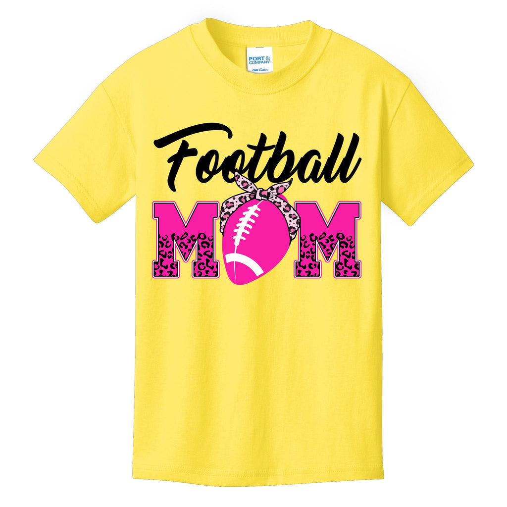 Football Mom Leopard Cute Kids T-Shirt