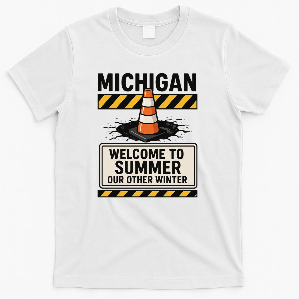Funny Michigan Summer Our Other Winter Construction Season T-Shirt