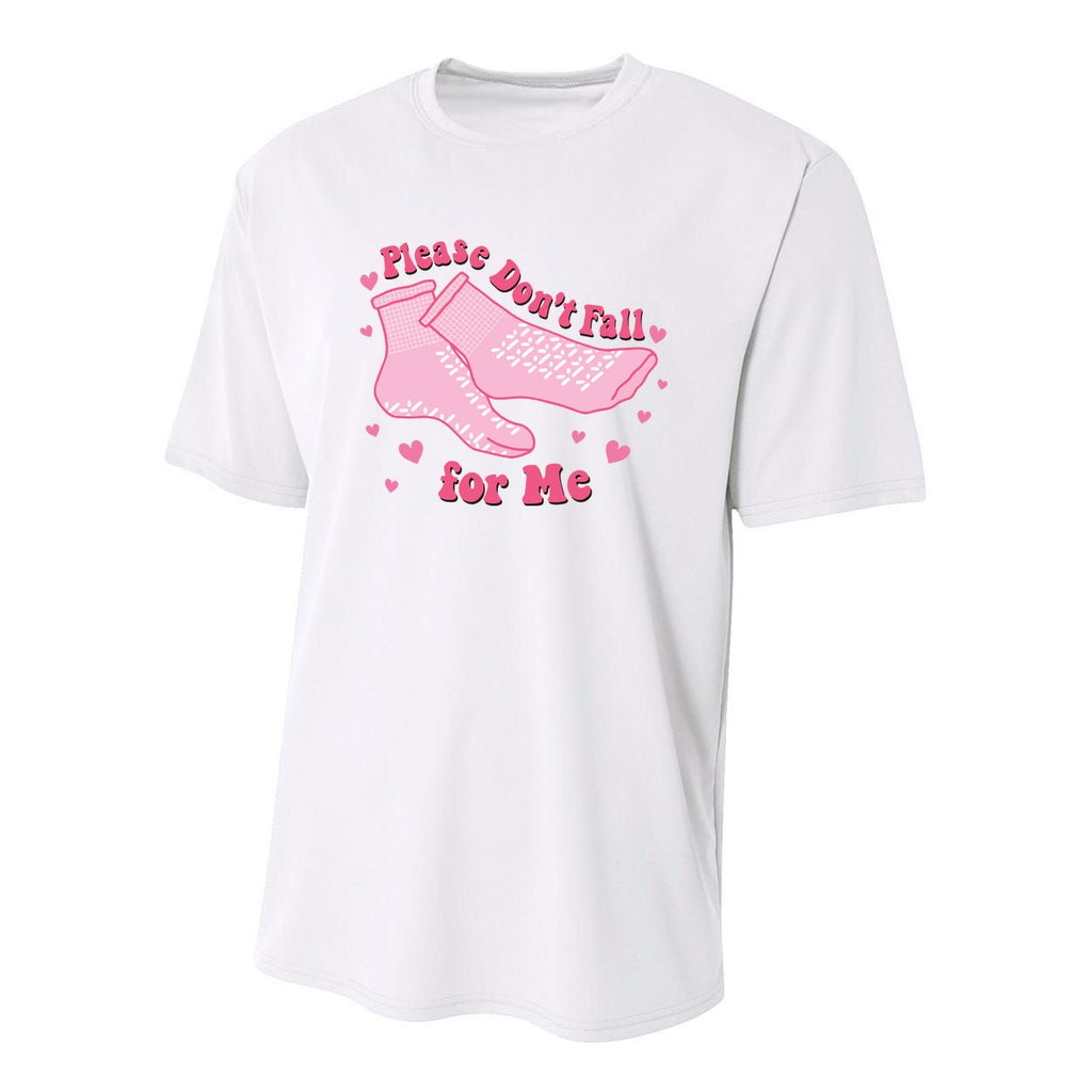 Funny Nurse Valentines Please Dont Fall For Me Youth Performance Sprint T-Shirt