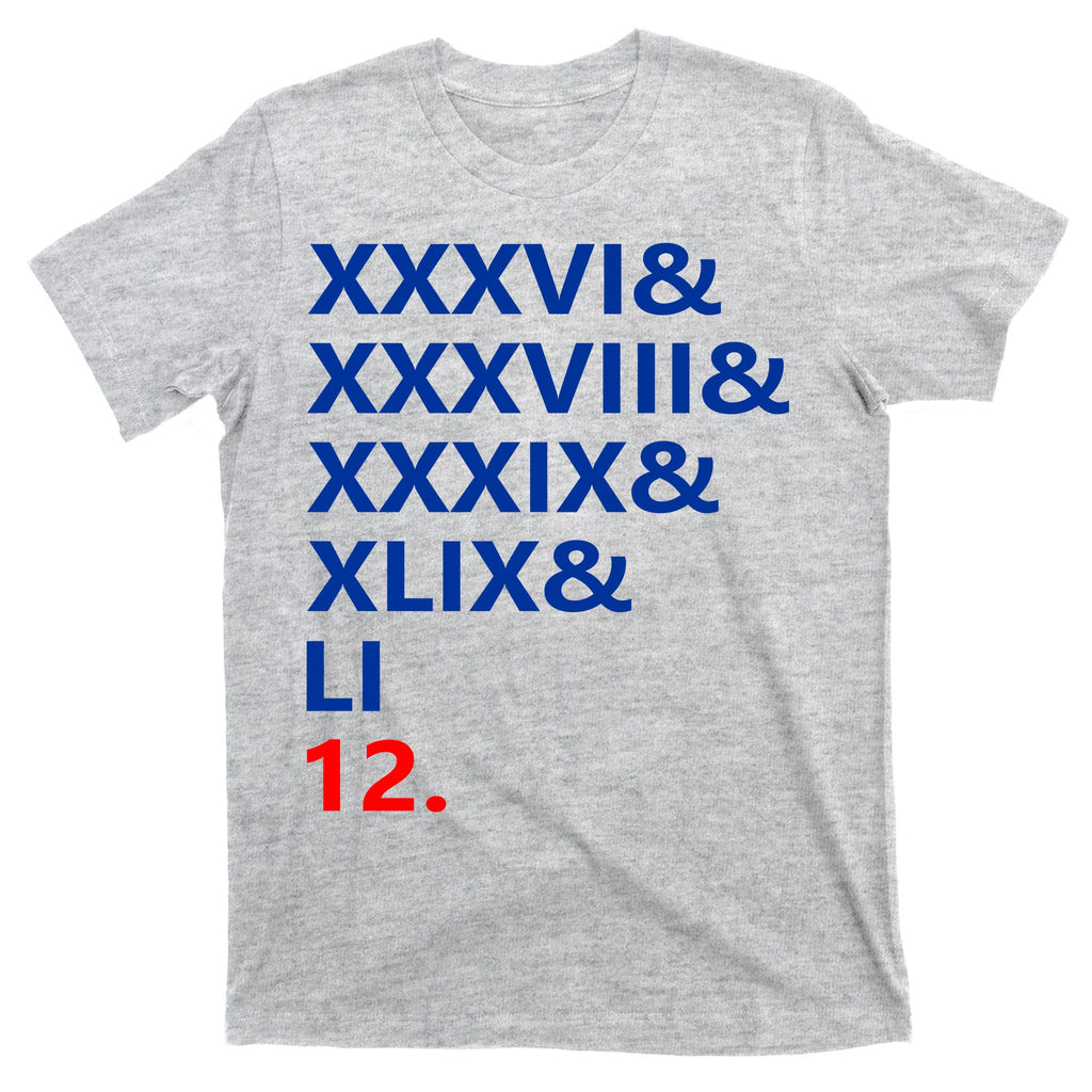 Football Goat New England 5 Time World Champion #12 T-Shirt
