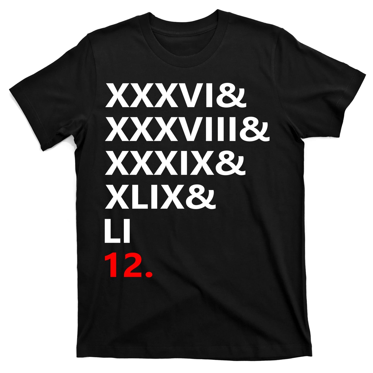Football Goat New England 5 Time World Champion #12 T-Shirt