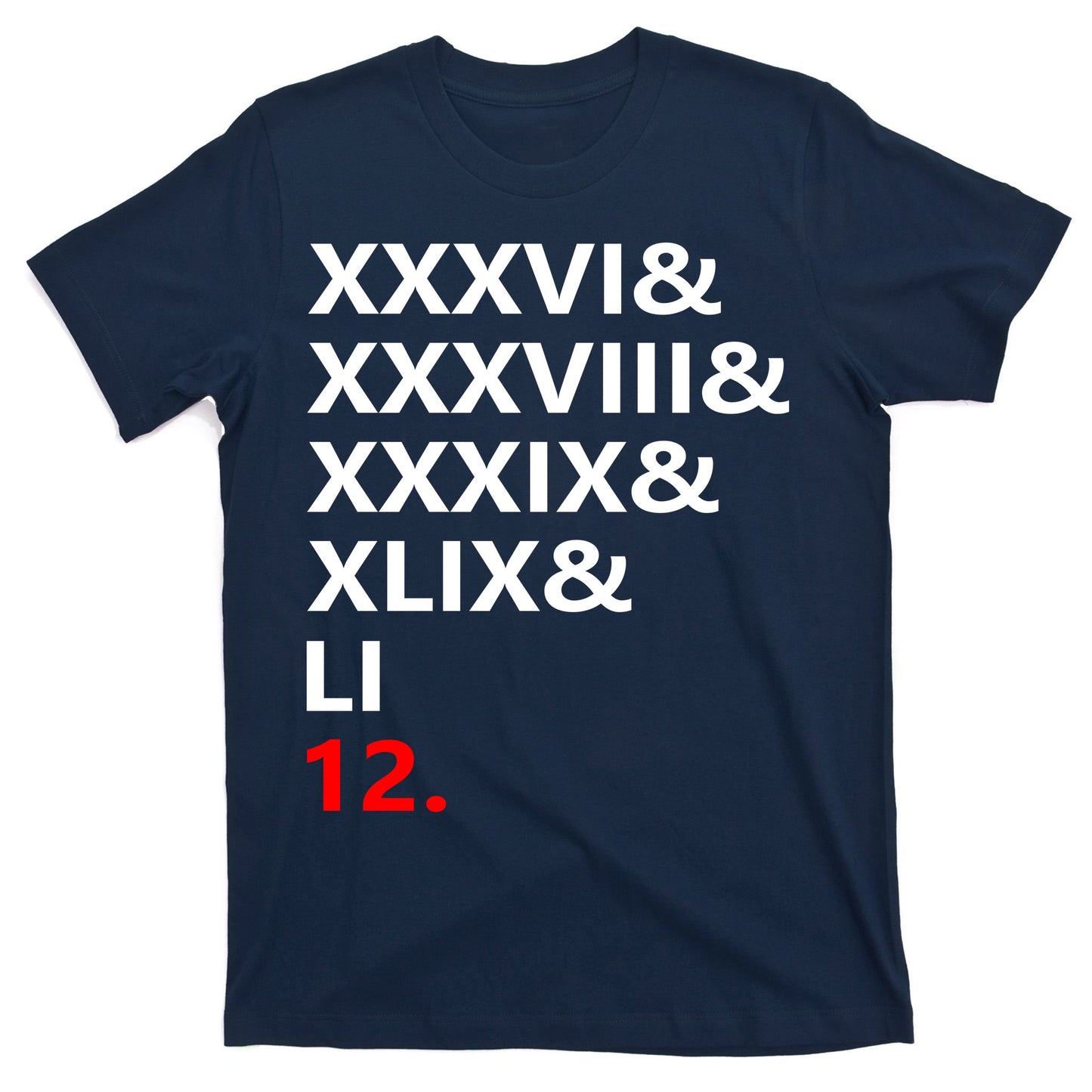 Football Goat New England 5 Time World Champion #12 T-Shirt