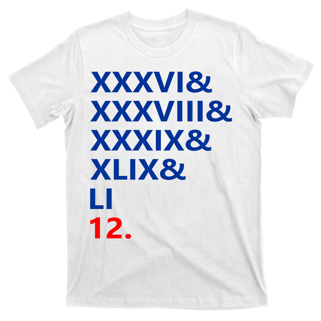 Football Goat New England 5 Time World Champion #12 T-Shirt