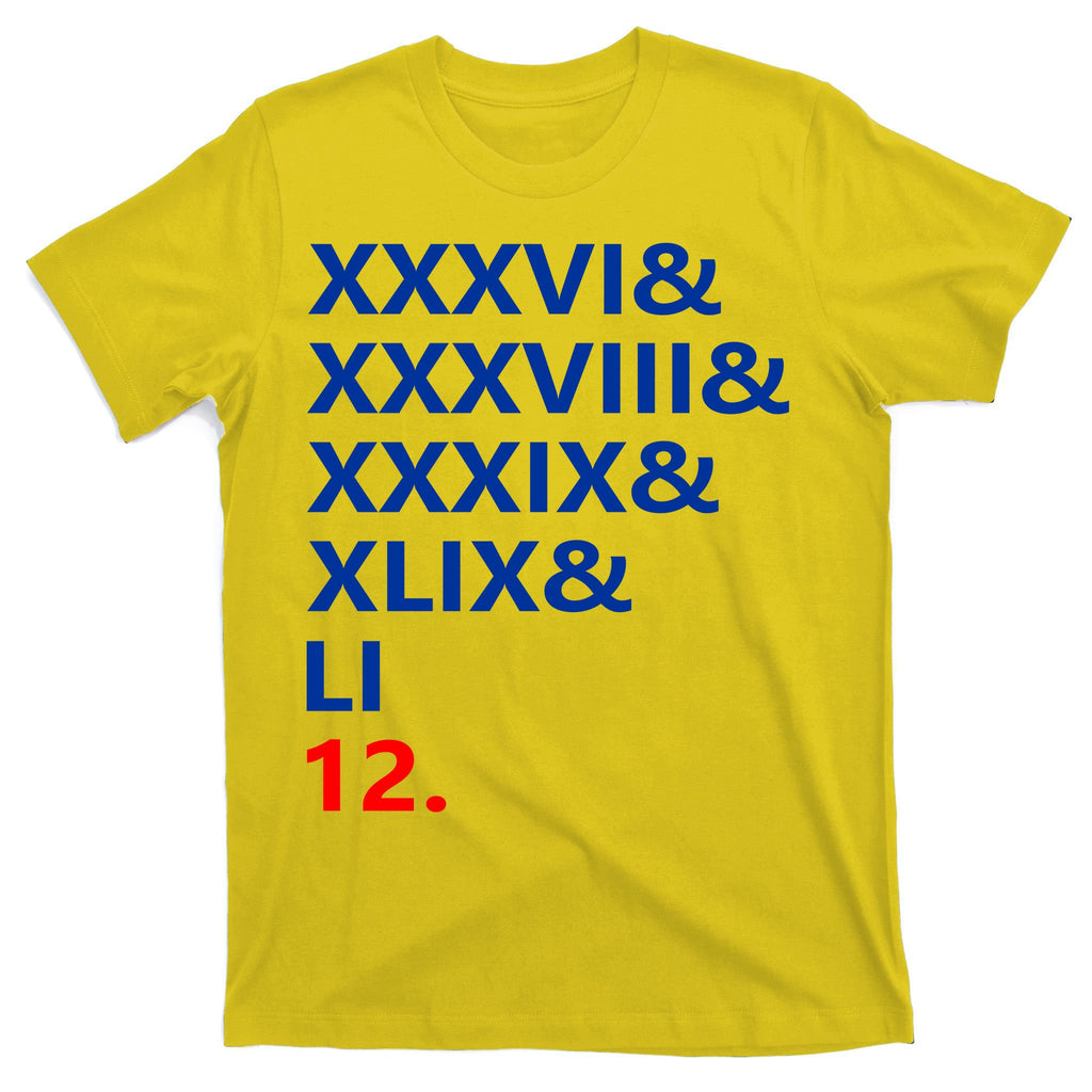 Football Goat New England 5 Time World Champion #12 T-Shirt