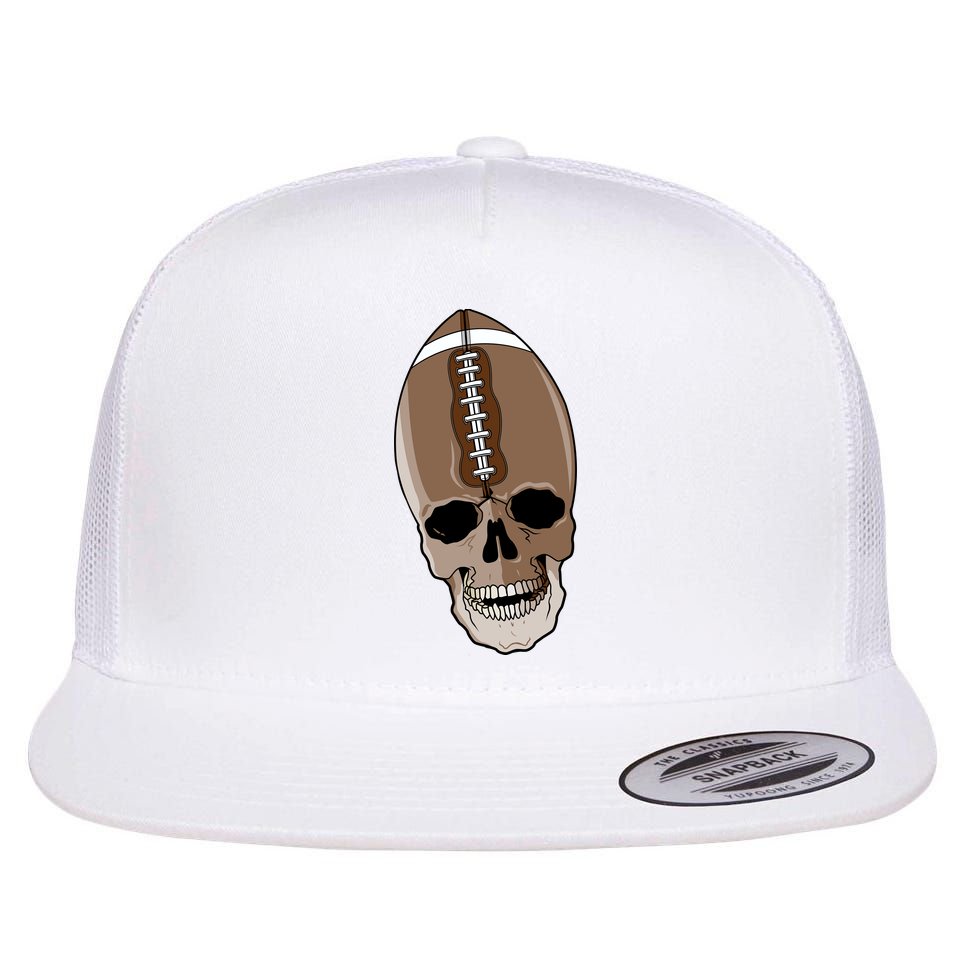Football Skeleton Skull Flat Bill Trucker Hat
