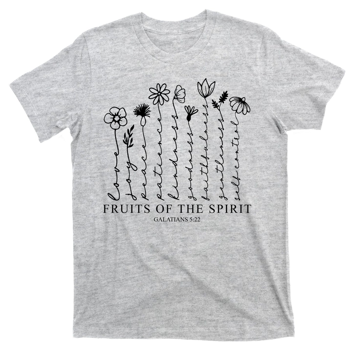 Fruits Of The Spirit Christian Floral T-Shirt
