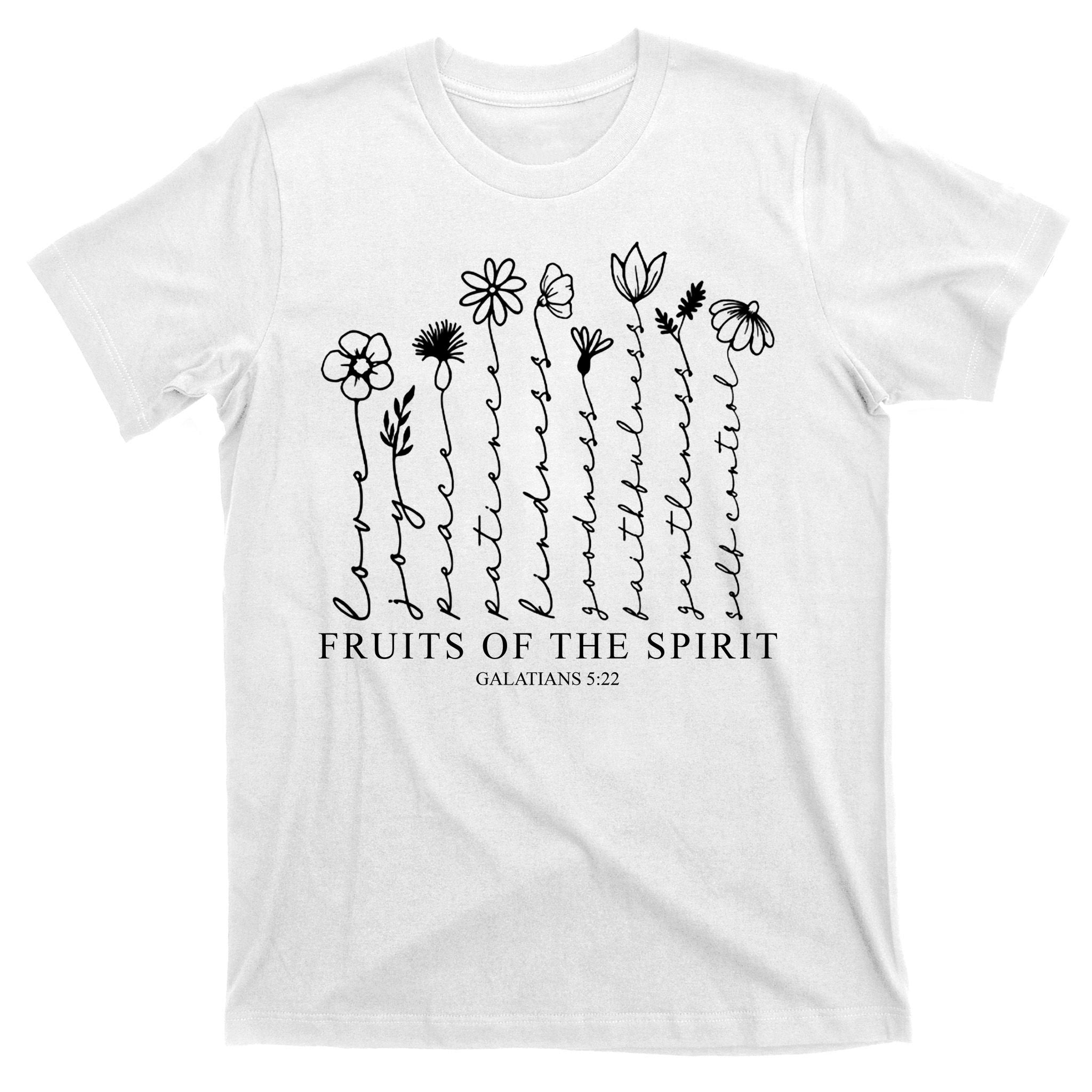 Fruits Of The Spirit Christian Floral T-Shirt