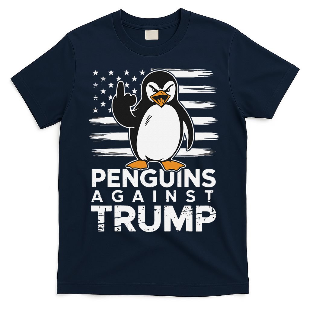 Funny Penguins Against Trump Penguin Flippers Up Resist T-Shirt