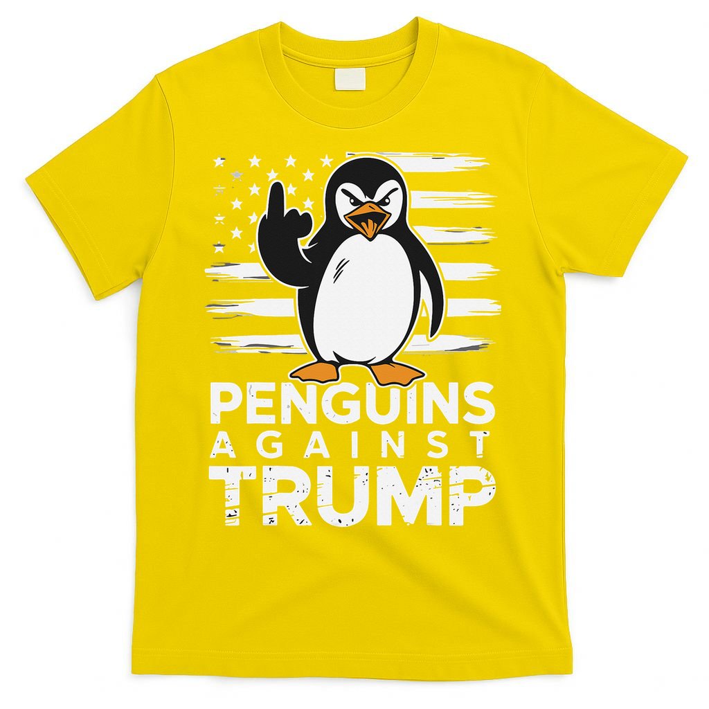 Funny Penguins Against Trump Penguin Flippers Up Resist T-Shirt