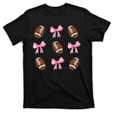 Football Pink Bow Festive Sport Lover T-Shirt