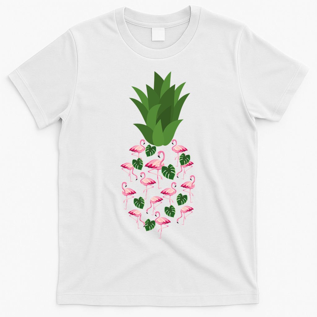 Flamingo Pineapple Cute Fun Summer T-Shirt