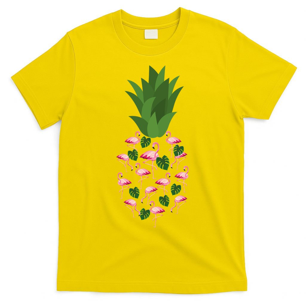 Flamingo Pineapple Cute Fun Summer T-Shirt