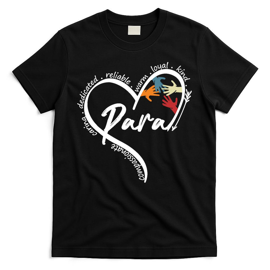 Funny Paraprofessional Graphic Tees Tops Back To School Art T-Shirt