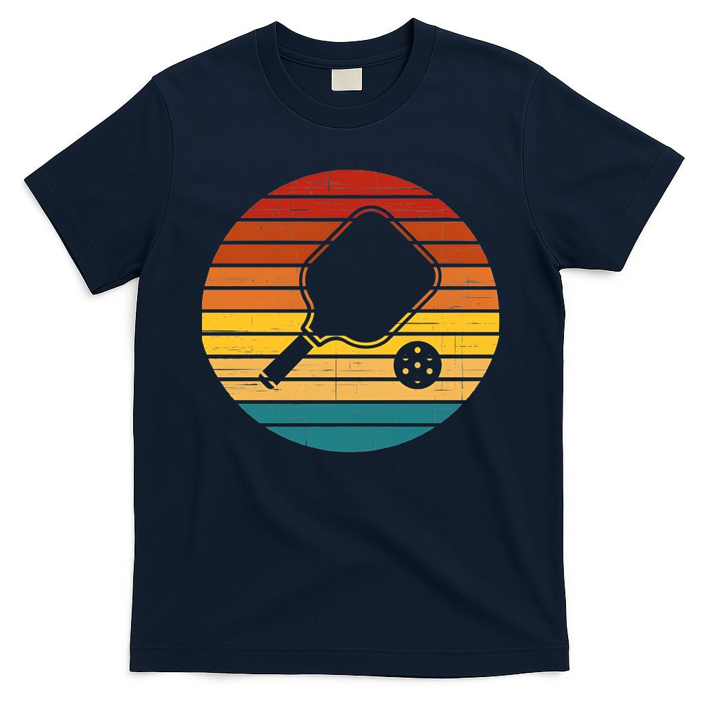 Funny Pickleball Retro Sunset Gift T-Shirt