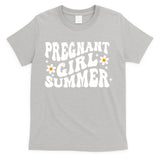 Funny Pregnancy Reveal Pregnant Girl Summer Baby Shower T-Shirt
