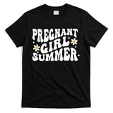 Funny Pregnancy Reveal Pregnant Girl Summer Baby Shower T-Shirt
