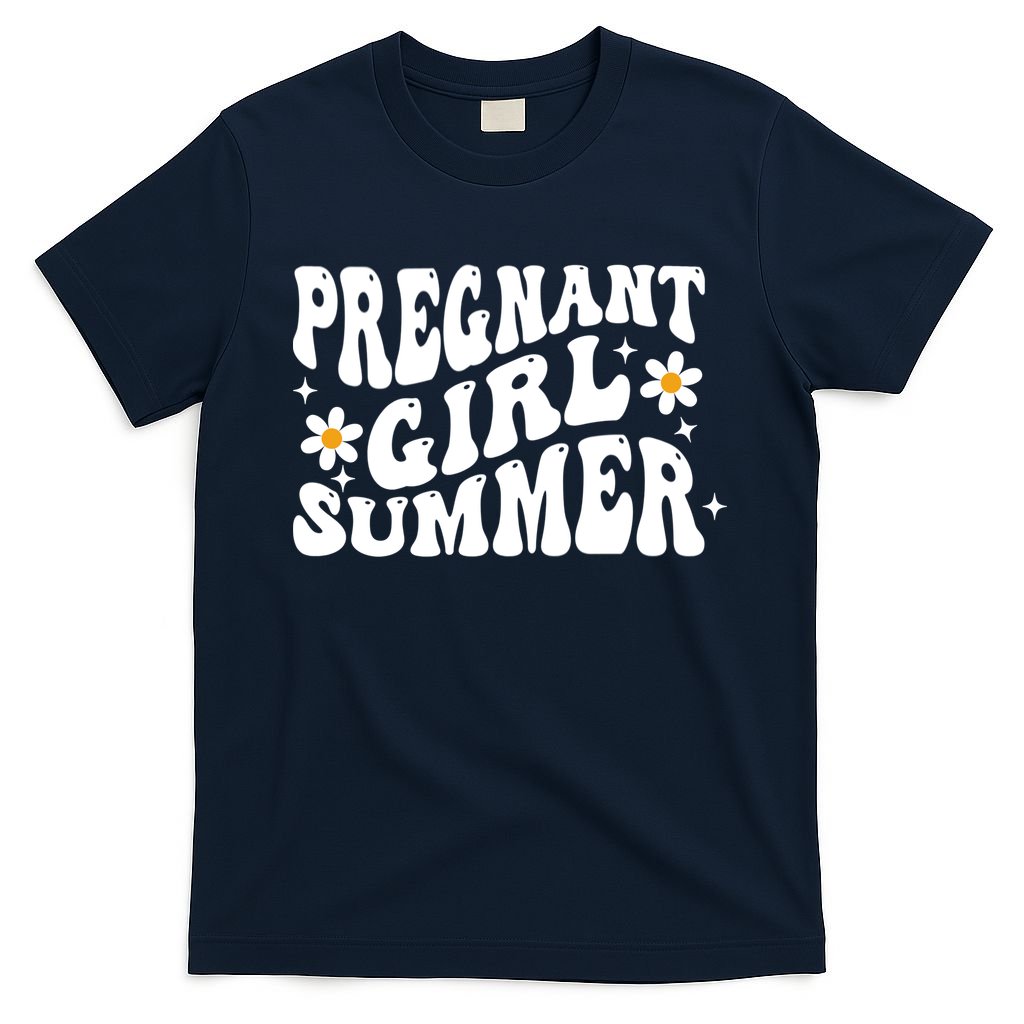 Funny Pregnancy Reveal Pregnant Girl Summer Baby Shower T-Shirt