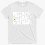 Funny Pregnancy Reveal Pregnant Girl Summer Baby Shower T-Shirt