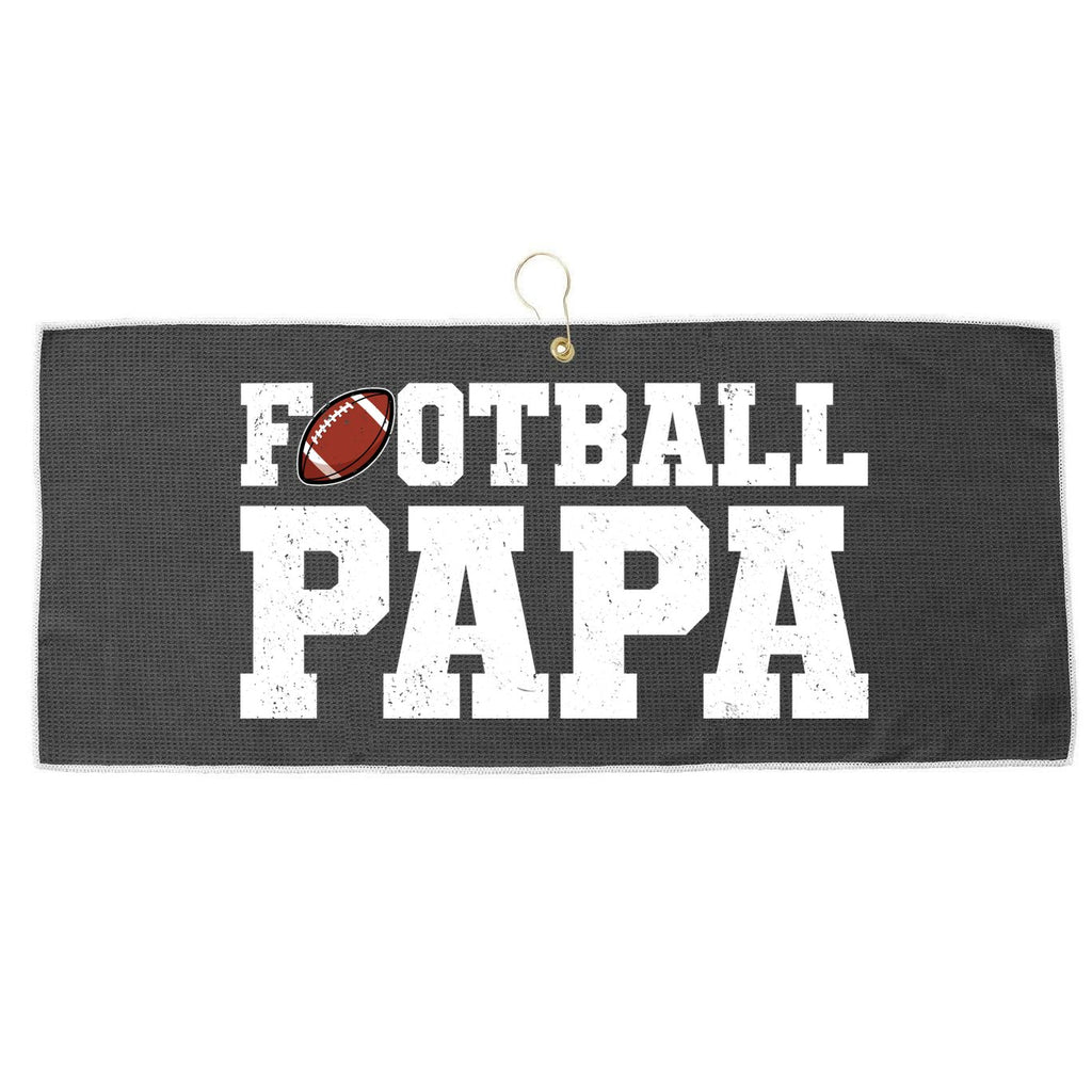 Football Papa Sports Fan Large Microfiber Waffle Golf Towel