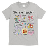 Floral Preppy Teacher Teacher Life Happy Last Day Of School T-Shirt