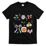 Floral Preppy Teacher Teacher Life Happy Last Day Of School T-Shirt