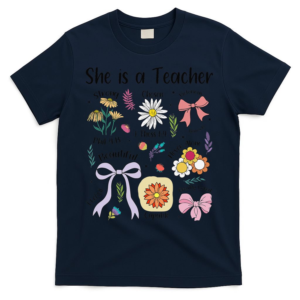 Floral Preppy Teacher Teacher Life Happy Last Day Of School T-Shirt