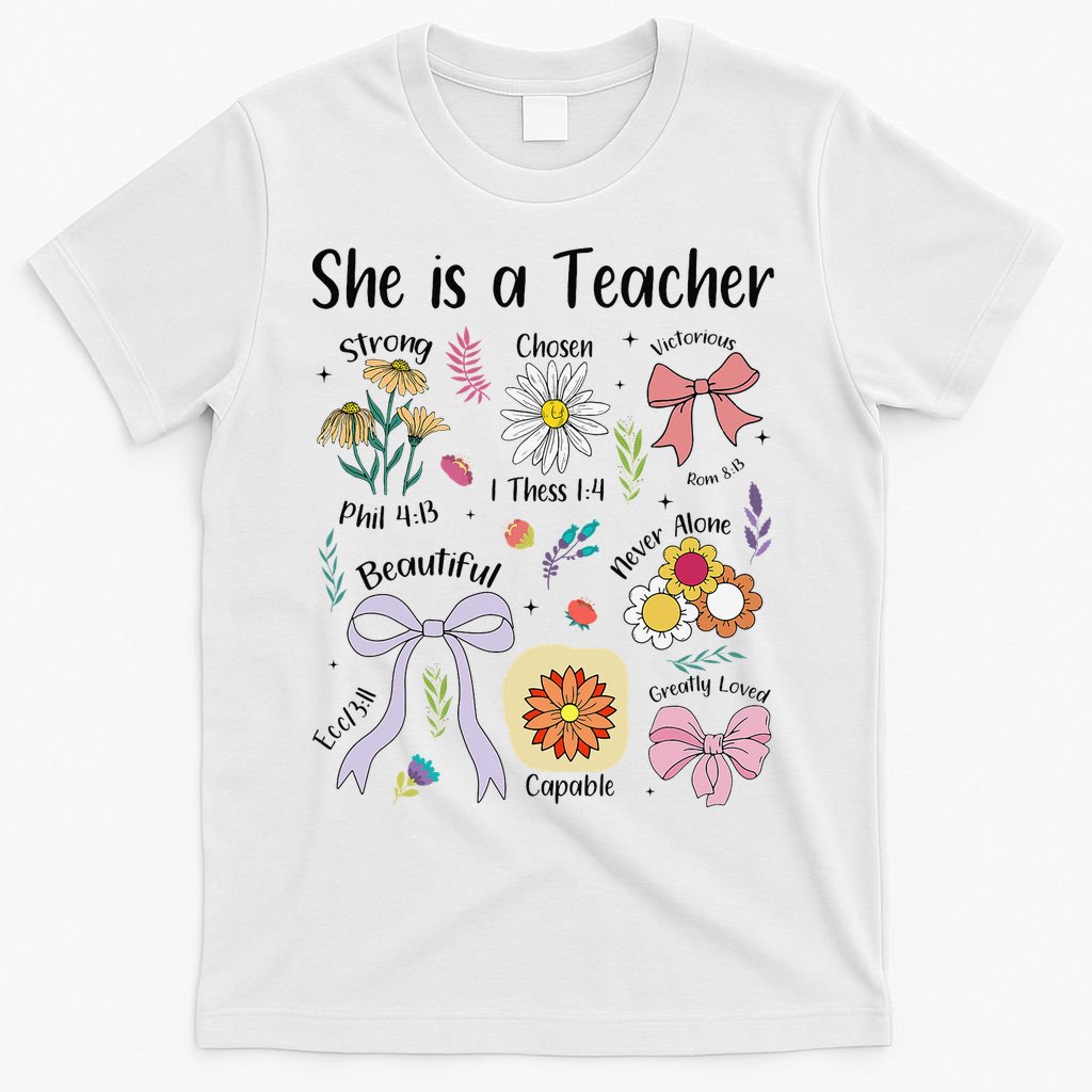 Floral Preppy Teacher Teacher Life Happy Last Day Of School T-Shirt