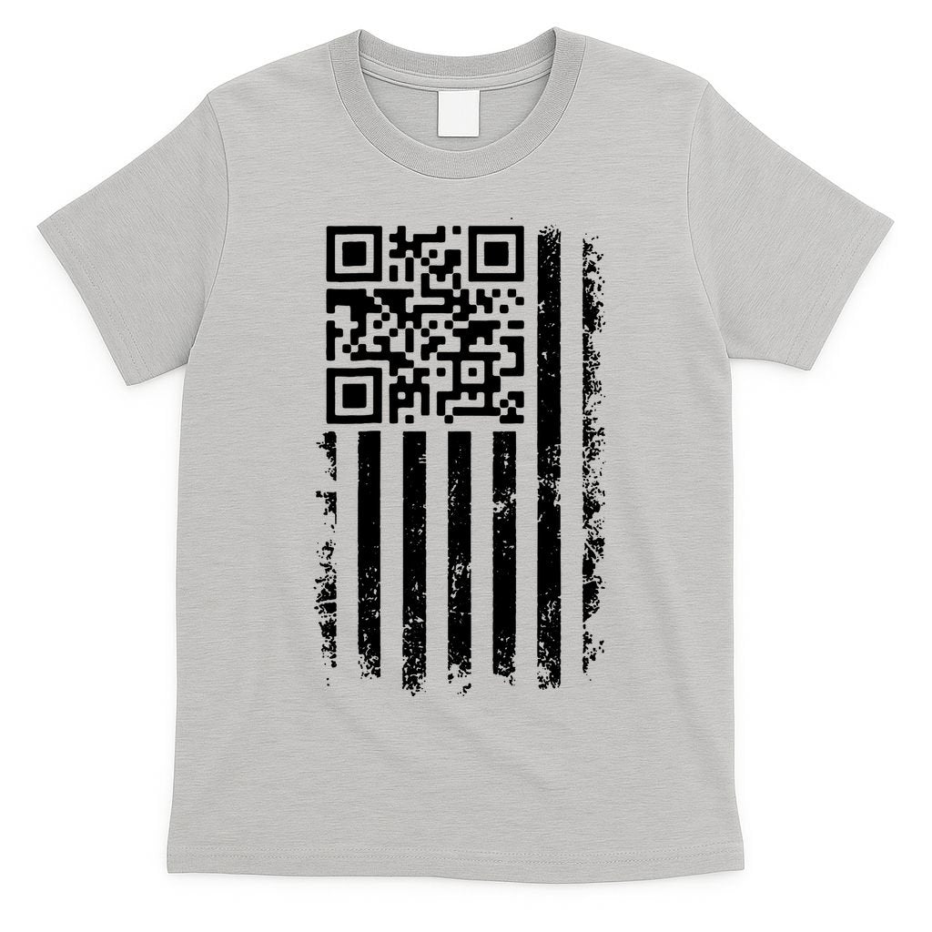 Funny Qr Scan Me President Trump 45 47 Dancing Code Flag T-Shirt